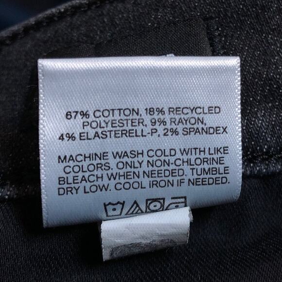 Express Womens Jeans Black Denim Mid Rise Skyscraper Stretch 10 R - Picture 6 of 13